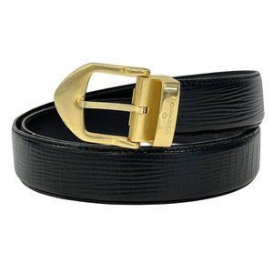 Louis Vuitton Men's Epi Leather Belt in Santur Classic Noir, M6845V, Black wi...